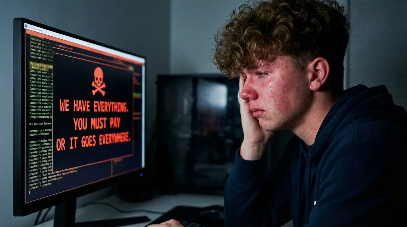Teen_crying_at_hacker_screen_202607161228 teen boy crying at hacker screen.